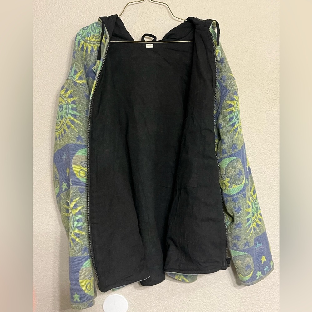 Fun Vintage 80s 90s Blue & Green Novelty Jacket - Picture 4 of 5